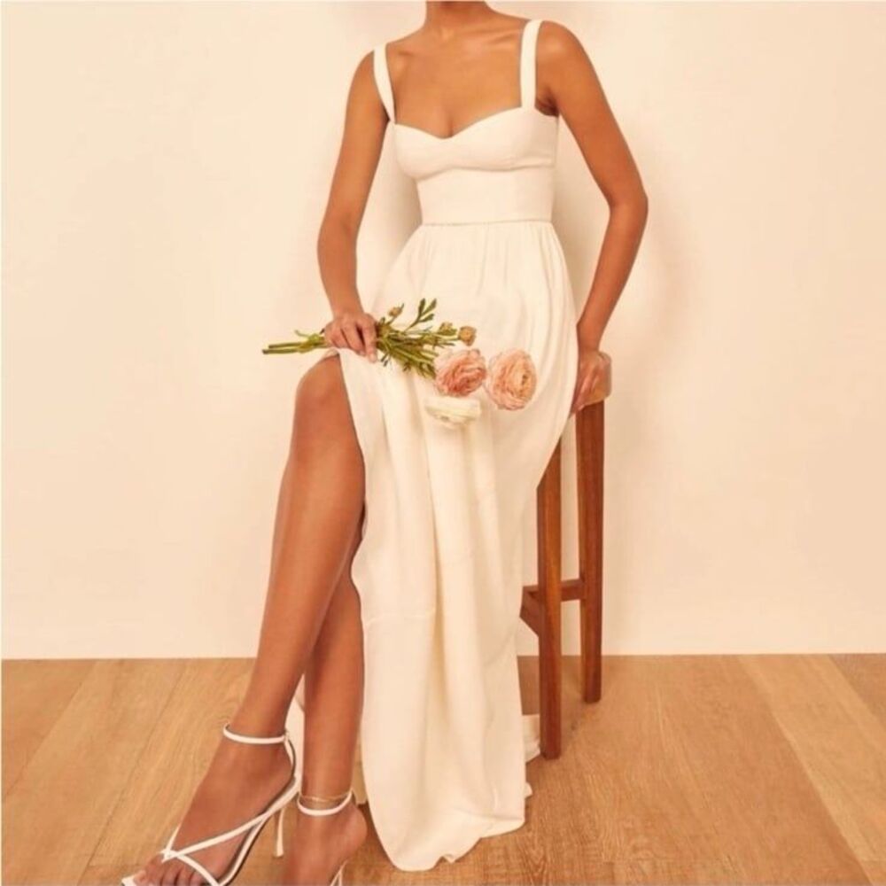 NWT Reformation Hollyhock Dress in Ivory Bridal Collection Size 0 XS